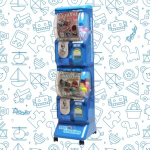 "Toystation toy machine– Children spin a surprise capsule with a coin. Ideal for waiting rooms, children's clinics, restaurants, and other child-friendly locations."